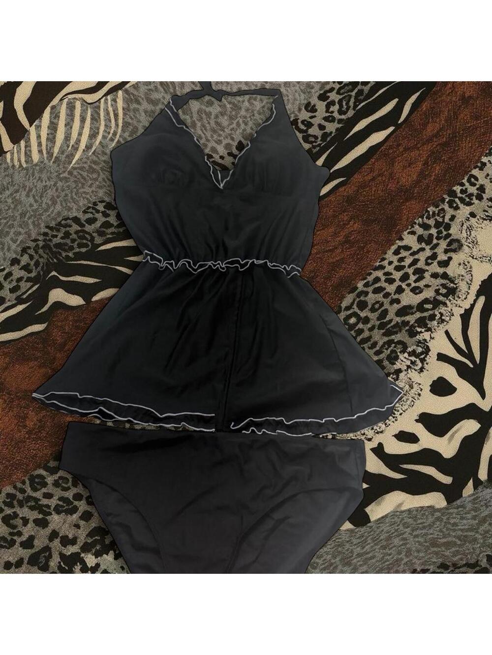 Women's Black Bikinis-and-tankini-set